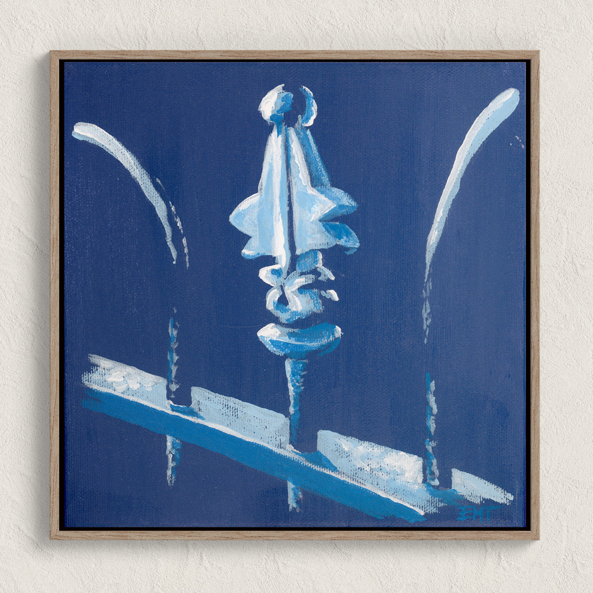 Ode to DC Fences, on Blue (on canvas)
