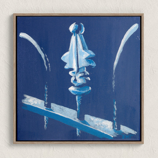 Ode to DC Fences, on Blue (on canvas)