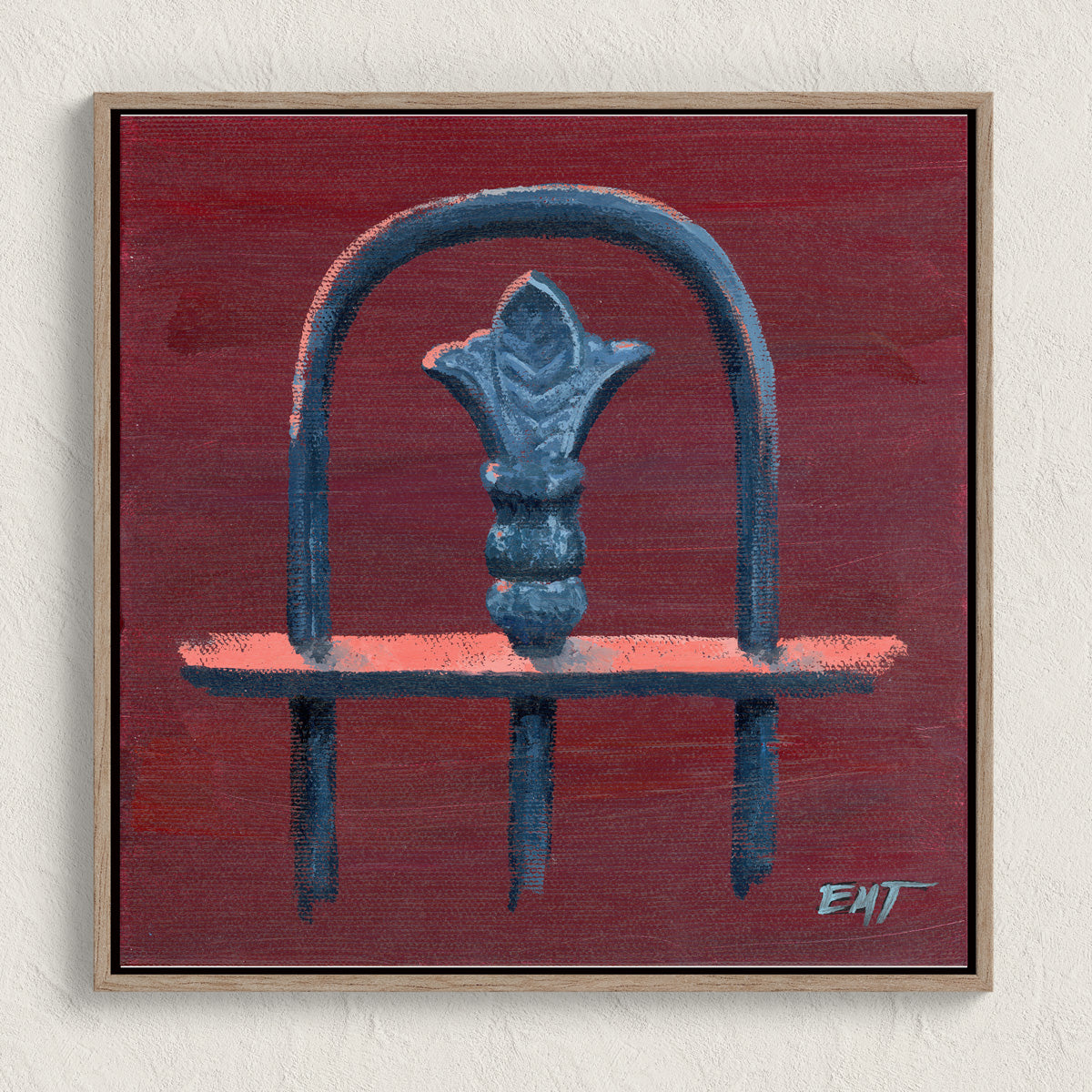 Ode to DC Fences, on Red (on canvas)