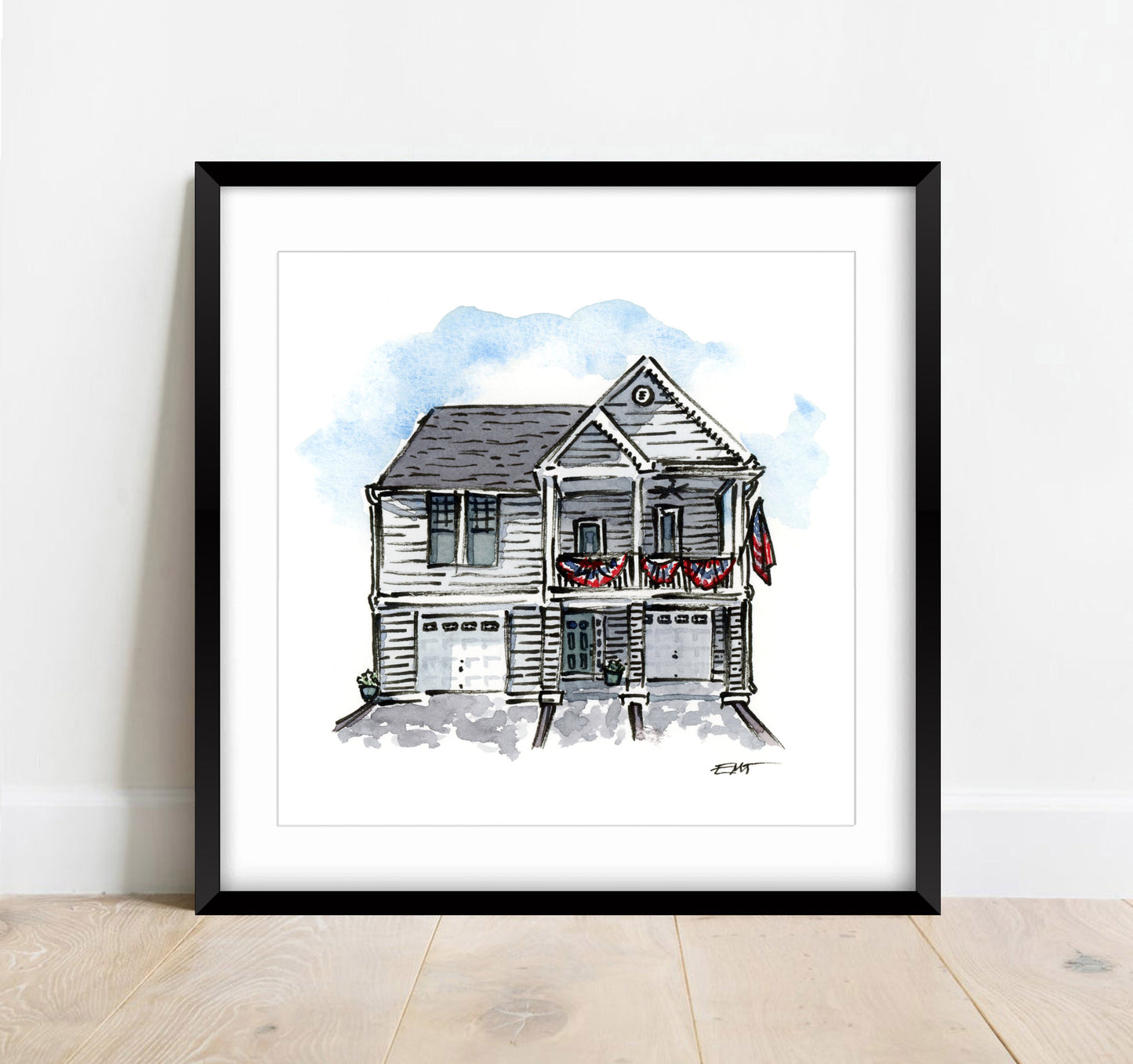 Custom Watercolor House / Building Portrait DEPOSIT
