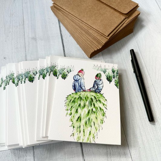 Bulk "Picking Out the Tree" Cards (25 cards with envelopes)