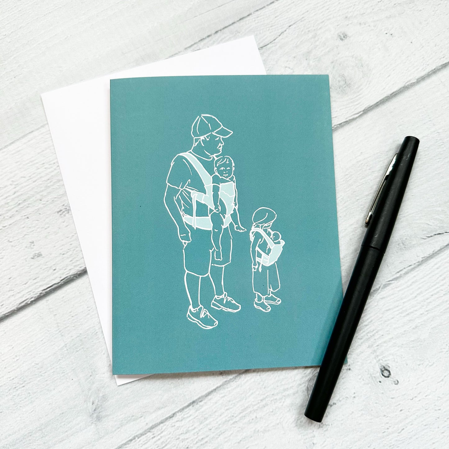 Parent/Child with Baby Carriers Card (single)