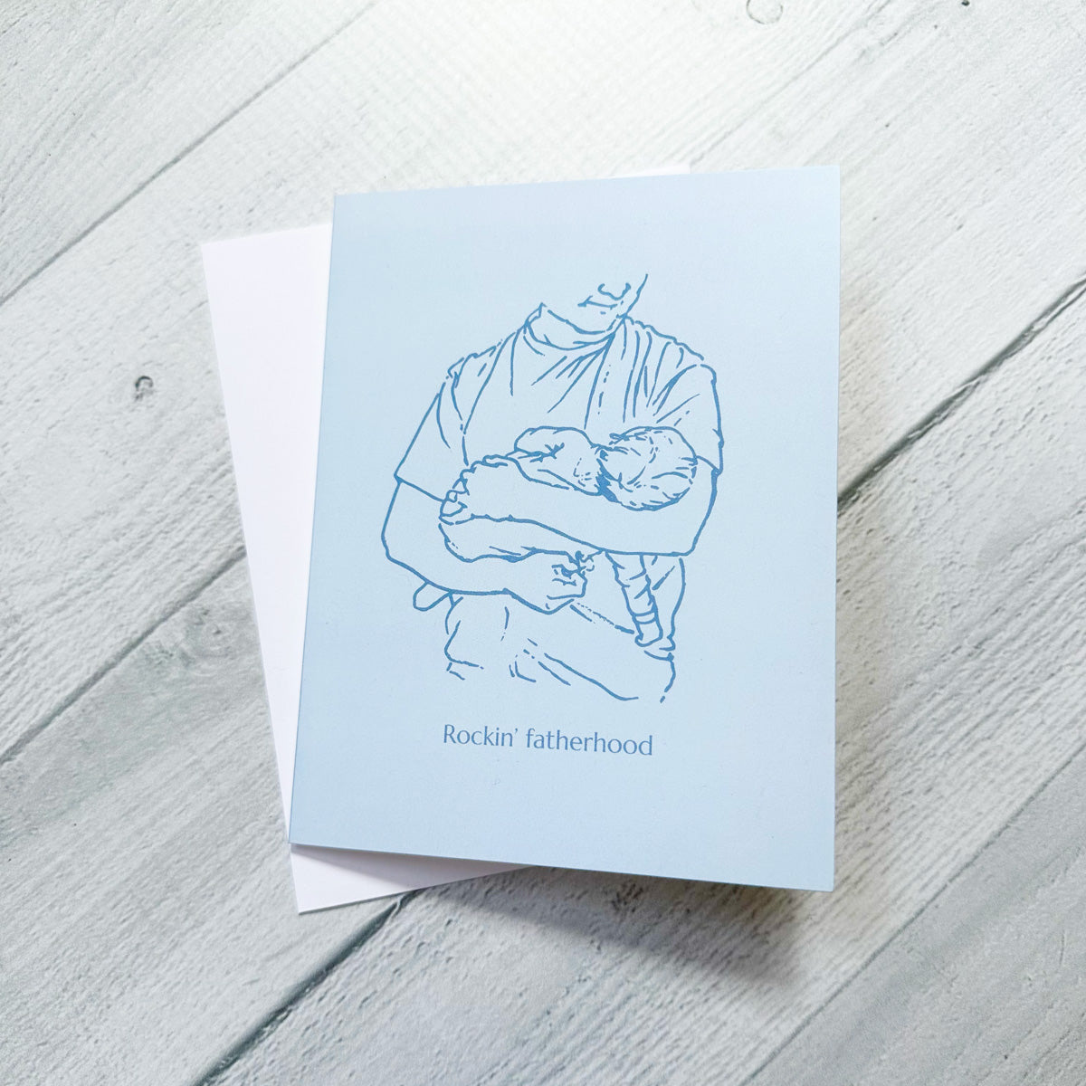 "Rockin' fatherhood" Dad Card (single)