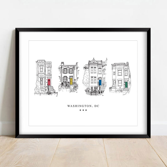 DC Row Houses (Colored Doors)