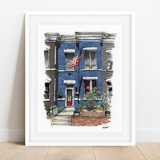Custom Ink House / Building Portrait SLOT DEPOSIT (price listed is 50% of total)