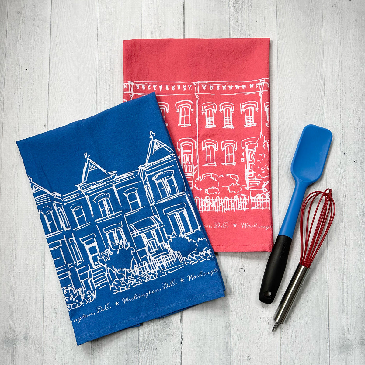 DC Row Houses Kitchen Towels (flour sack cotton)