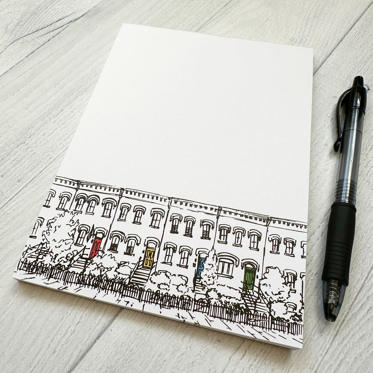 Notepads: DC Row Houses with Colored Doors