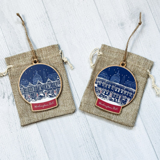 DC Snow Globe Ornaments