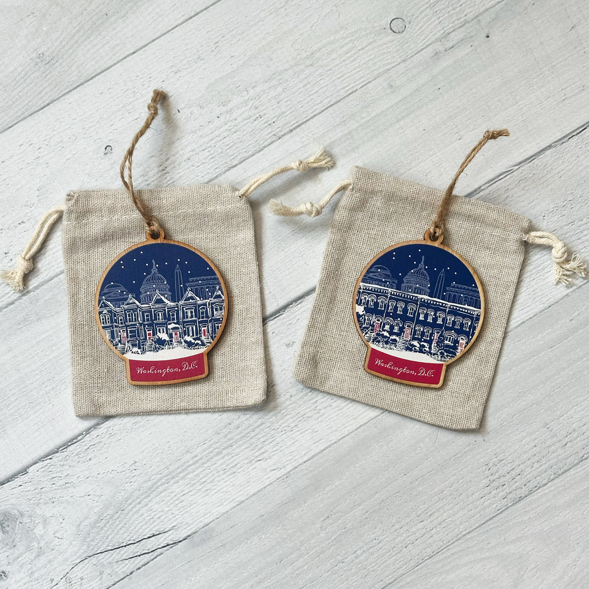 DC Snow Globe Ornaments