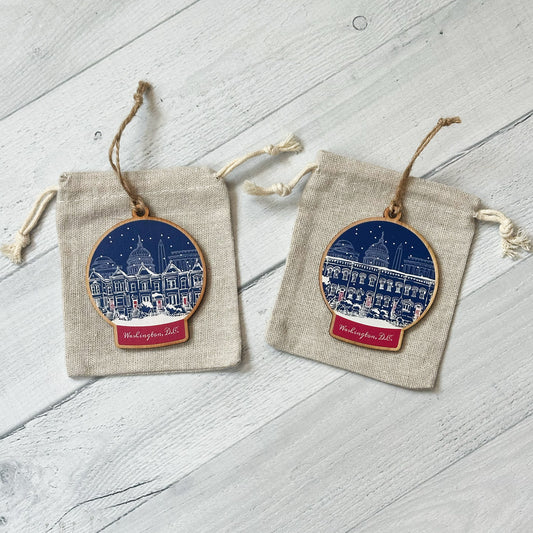 DC Snow Globe Ornaments