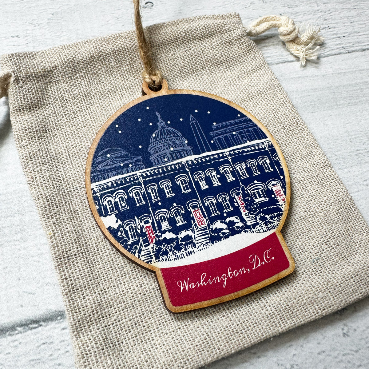 DC Snow Globe Ornaments