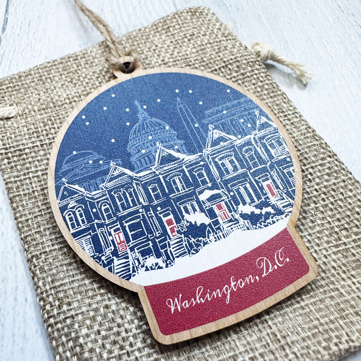 DC Snow Globe Ornaments