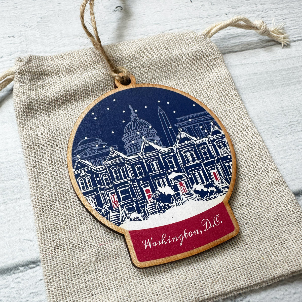 DC Snow Globe Ornaments