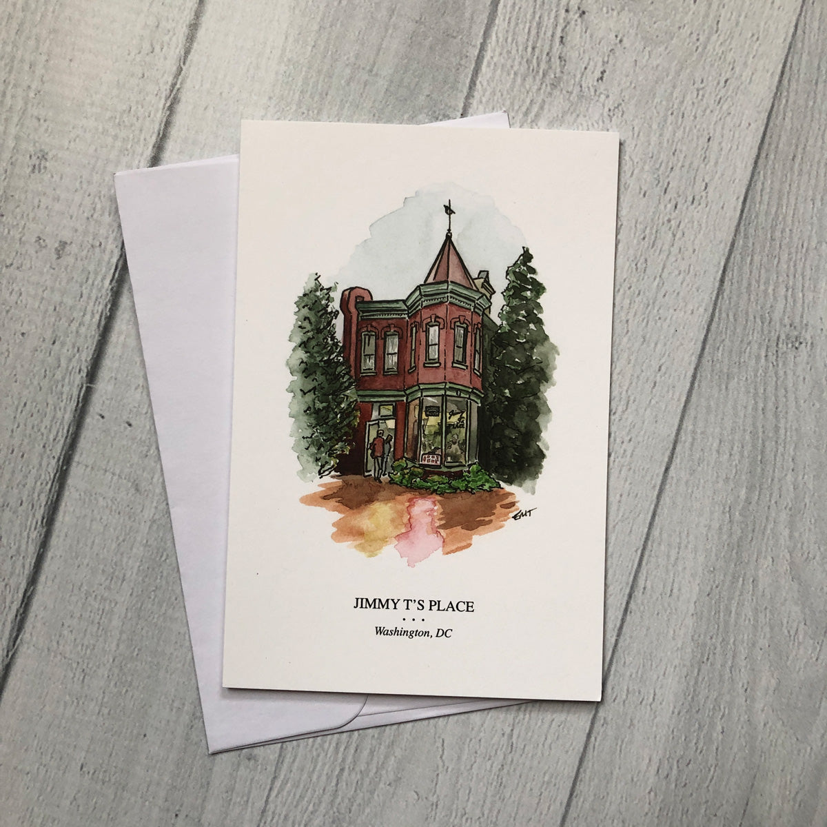 Jimmy T's Place Card (watercolor) (single)